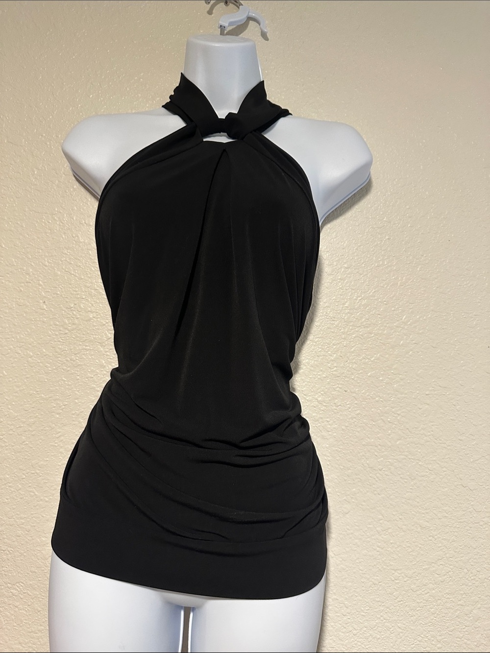 Michael Kors Black Twist Halter Camisole